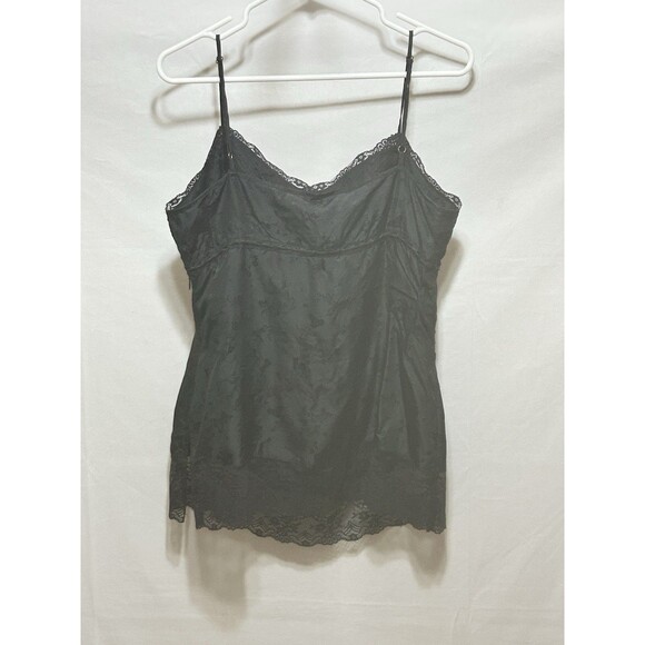 Express Design Studio Womens L Silk Black Floral Camisole - Picture 12 of 13